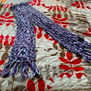 Purple and White H&M Scarf